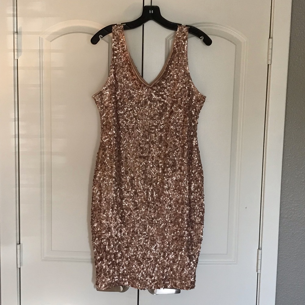 COPY - Rose gold sequin dress